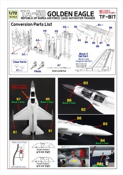 画像2: トリファクトリー[TF-B17]1/72 現用 韓国 TA-50 ブロック1/ブロック2 コンバージョンセット(アカデミー用)