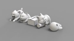 画像3: トリファクトリー[ATN-007]ノンスケール JSGF 陸自ねこ戦車搭乗員 キャットチームセット(5体入)