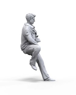 画像8: トリファクトリー[BS-04] 1/12 現用  米海軍 愛車に寄りかかる トップガンパイロット