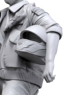 画像15: トリファクトリー[BS-04] 1/12 現用  米海軍 愛車に寄りかかる トップガンパイロット