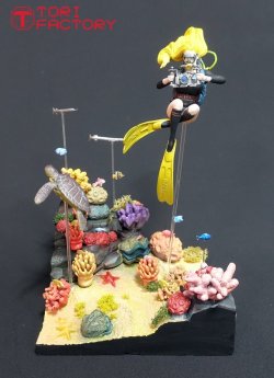 画像27: トリファクトリー[DX-01]1/24 ガールズインアクション デラックスジオラマ 海中散歩