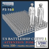 トリファクトリー[FS-16B]1/200 WWIIアメリカ海軍 戦艦乗組員セット＃1 気をつけ