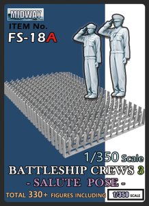 画像1: トリファクトリー[FS-18A]1/350 WWIIアメリカ海軍 戦艦乗組員セット＃3 敬礼 (1)