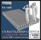 トリファクトリー[FS-18B]1/200 WWIIアメリカ海軍 戦艦乗組員セット＃3 敬礼