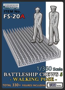 画像1: トリファクトリー[FS-20A]1/350 WWIIアメリカ海軍 戦艦乗組員セット＃5 行進 (1)