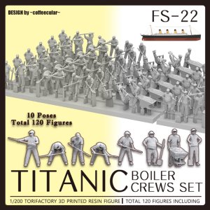 画像1: トリファクトリー[FS-22]1/200 RMS タイタニック 機関室乗組員セット(120体入) (1)