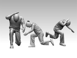 画像9: トリファクトリー[FS-04A]1/350 WWII 米 アメリカ海軍航空母艦搭乗員セット02 　　ミッドウェー海戦「総員戦闘態勢」