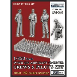 画像1: トリファクトリー[FS-05]1/350 WWII 日本帝国海軍 航空母艦乗員&艦載機搭乗員セット