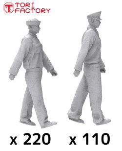 画像7: トリファクトリー[FS-20B]1/200 WWIIアメリカ海軍 戦艦乗組員セット＃5 行進