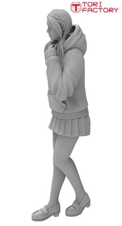 画像3: トリファクトリー[GW-15B]1/24 はたらくJK 壁ドン-女子高校生