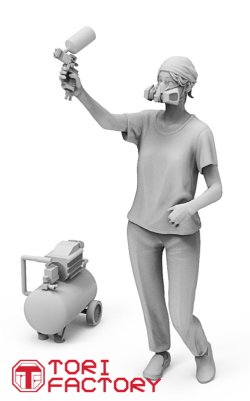 画像2: トリファクトリー[GW-11B]1/24 はたらくJK 塗装中!どんな色がよく似合いますか?その1