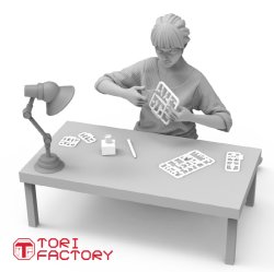 画像2: トリファクトリー[GW-17A]1/35 ホビータイム1 お茶の間女子モデラー