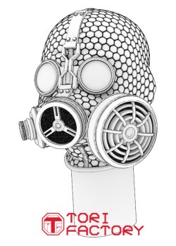 画像9: トリファクトリー[HD-03A]1/35 アクセサリー ヘッドシリーズ3 マスクヘッドセット2 ガスマスク(10個入)