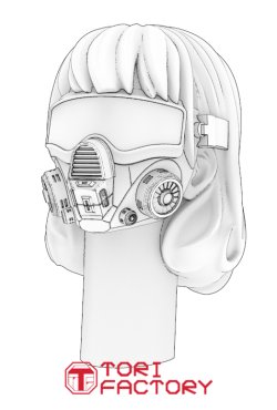 画像17: トリファクトリー[HD-03A]1/35 アクセサリー ヘッドシリーズ3 マスクヘッドセット2 ガスマスク(10個入)
