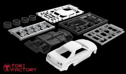 画像4: トリファクトリー[ID-07]1/12 フィギュア用カー組立キット1 (レジン製　マスキングテープ&ケース付)