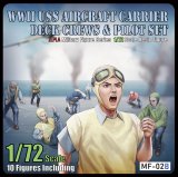 トリファクトリー[MF-02B]1/72  WWIIアメリカ海軍航空母艦デッキクルー＆パイロットセット「敵機空襲」（10体入り）