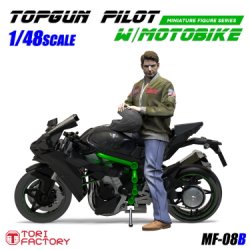 画像1: トリファクトリー[MF-08B]1/48 現用 米 愛車に跨るアメリカ軍パイロット 大型スーパーバイク付