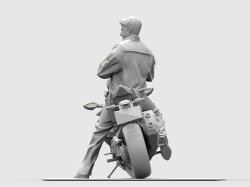 画像6: トリファクトリー[MF-08B]1/48 現用 米 愛車に跨るアメリカ軍パイロット 大型スーパーバイク付