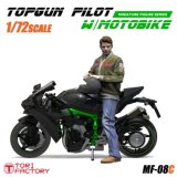 トリファクトリー[MF-08C]1/72 現用 米 愛車に跨るアメリカ軍パイロット 大型スーパーバイク付
