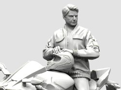 画像9: トリファクトリー[MF-08C]1/72 現用 米 愛車に跨るアメリカ軍パイロット 大型スーパーバイク付