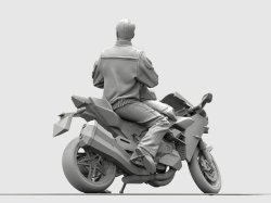 画像5: トリファクトリー[MF-08C]1/72 現用 米 愛車に跨るアメリカ軍パイロット 大型スーパーバイク付