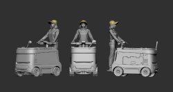 画像9: トリファクトリー[MF-10]1/35 現用 清涼飲料販売カートと女性販売員セット