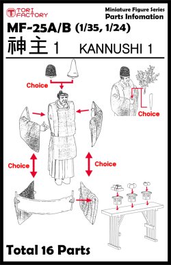 画像2: トリファクトリー[MF-25B]1/24 日本の神事 神職1 祝詞を奏上する神主 祭壇付き