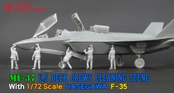 画像14: トリファクトリー[MF-37C]1/72 現用 アメリカ海軍空母甲板作業員 機体クリーニング