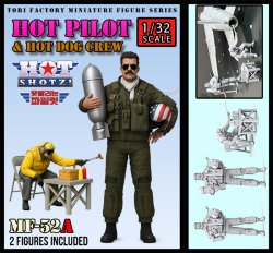 画像1: トリファクトリー[MF-52A]1/32 現用 「ホットショット」パイロット&ホットドッグクルーセット(2体入)