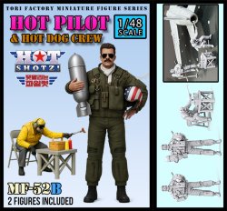 画像1: トリファクトリー[MF-52B]1/48 現用 「ホットショット」パイロット&ホットドッグクルーセット(2体入)