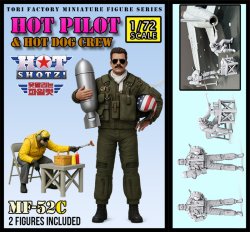 画像1: トリファクトリー[MF-52C]1/72 現用 「ホットショット」パイロット&ホットドッグクルーセット(2体入)
