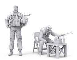 画像2: トリファクトリー[MF-52C]1/72 現用 「ホットショット」パイロット&ホットドッグクルーセット(2体入)