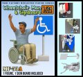 トリファクトリー[MF-53A]1/24 現用 「ホットショット」車いすの男&標識看板