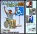 画像1: トリファクトリー[MF-53A]1/24 現用 「ホットショット」車いすの男&標識看板 (1)