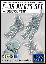 トリファクトリー[MF-33B]1/48 F-35海兵隊パイロットセット デッキクルー付(3体セット)