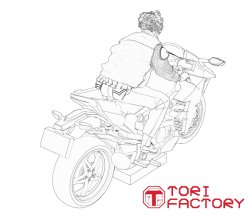 画像12: トリファクトリー[MF-35A]1/32 トップガンパイロットw/疾走するバイク