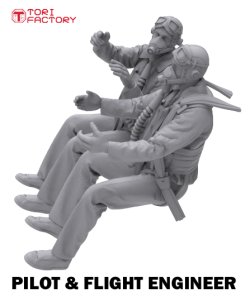 画像11: トリファクトリー[MF-21B]1/48 WWII 英国空軍 アブロランカスターパイロットチーム
