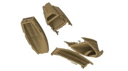 画像2: トリファクトリー[MU-10]1/350 16世紀 日本水軍 撃沈された関船(8個入)