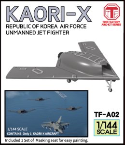 画像1: トリファクトリー[TF-A02]1/144 現用 韓国空軍 KAORI-X ステルス無人戦闘機 (1)