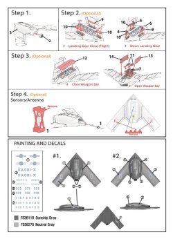 画像4: トリファクトリー[TF-A02]1/144 現用 韓国空軍 KAORI-X ステルス無人戦闘機