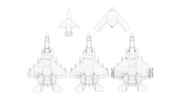 画像6: トリファクトリー[TF-A13]1/700 現用 韓国 KF-21ボラメ ステルス戦闘機シリーズ/KAORI-Xステルス無人戦闘機セット(14機入)