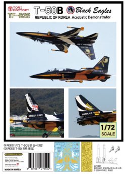 画像1: トリファクトリー[TF-B25]1/72 現用 韓国 T-50Bブラックイーグルス デカール&マスキングシートセット(アカデミー用)