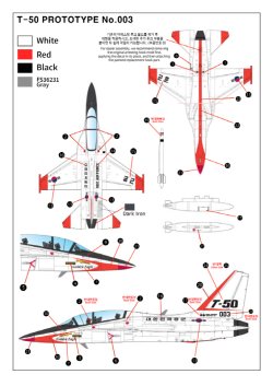 画像3: トリファクトリー[TF-B27]1/72 現用 韓国 T-50ゴールデンイーグル 試作003/004号機 コンバージョン/デカールセット(アカデミー用)