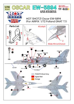 画像2: トリファクトリー[TF-B28B]1/72 現用 「ホットショット」オスカーEW-5894 コンバージョン/デカールセット(エアフィックス ナットT.1用)