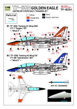 画像2: トリファクトリー[TF-B29A]1/48 現用 韓国 アメリカ海軍TF-50N コンバージョン/デカールセット(アカデミーFA-50用)