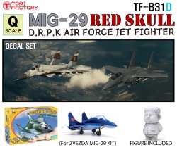 画像1: トリファクトリー[TF-B31D]Qスケール 現用 北朝鮮 MiG-29「レッドスカル」デカールセット(フィギュア付)