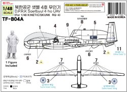 画像6: トリファクトリー[TF-B04A]1/48 現用 北朝鮮空軍 セッビョル-4戦略偵察ドローン デカールセット(キネティック/スカンクモデルRQ-4用)