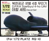 トリファクトリー[TF-B04B]1/72 現用 北朝鮮空軍 セッビョル-4戦略偵察ドローン デカールセット(プラッツRQ-4用)