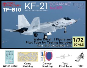 画像1: トリファクトリー[TF-B10]1/72 現用 韓国空軍 KF-21ボラメ ステルス戦闘機 「005」 デカールセット 計測プローブ付(アカデミー用) (1)