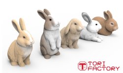画像10: トリファクトリー[ZA-16C]1/12 ジオラマアクセサリー ウサギセット(5点)